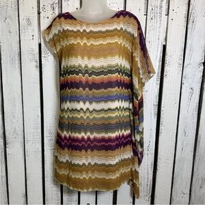 Wedding Guest Vince Camuto Dress Asymmetric Sleeves Size 2 Flowing Wedding Guest